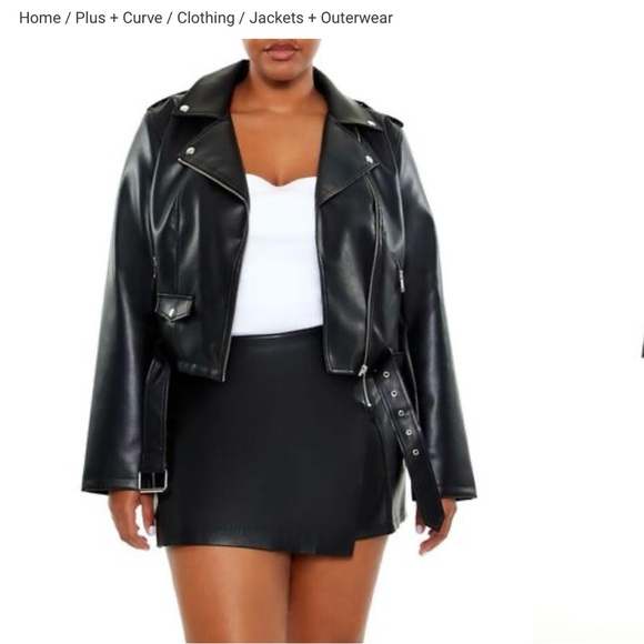 Plus Faux Leather Jacket - size 3x - Picture 2 of 4
